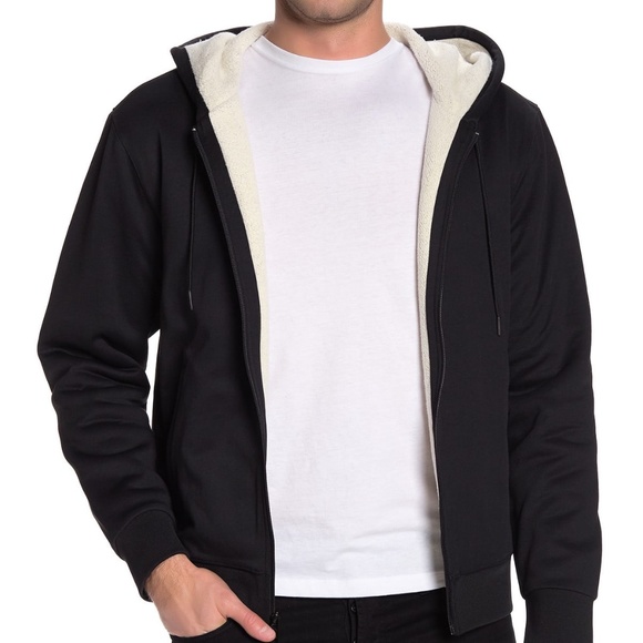 vince shearling hoodie